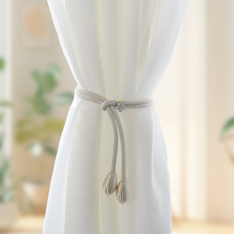 Trake za zavjese – blaga luksuzna estetika, podesive pričvršćujuće užadi, tkanina, jednostavan i moderan stil