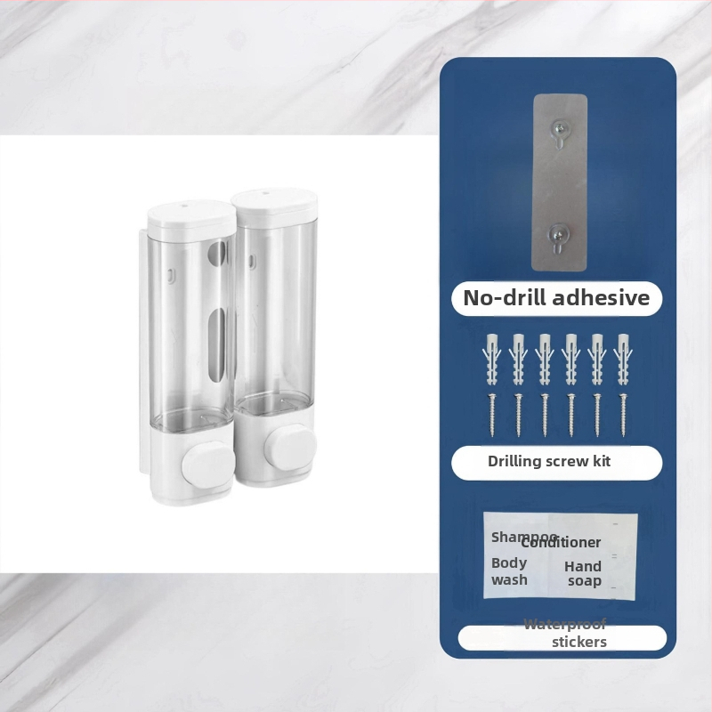 Plastmasas sienas ziepju dozators ar sensoru, uzstādīšana bez urbuma