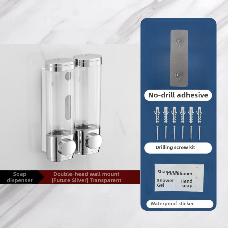 Plastmasas sienas ziepju dozators ar sensoru, uzstādīšana bez urbuma