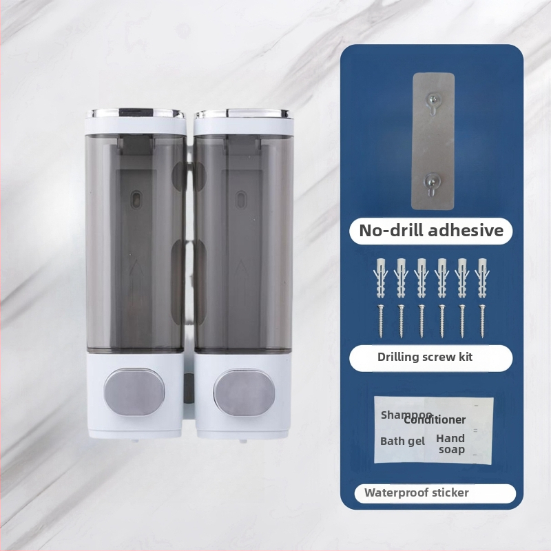 Plastmasas sienas ziepju dozators ar sensoru, uzstādīšana bez urbuma