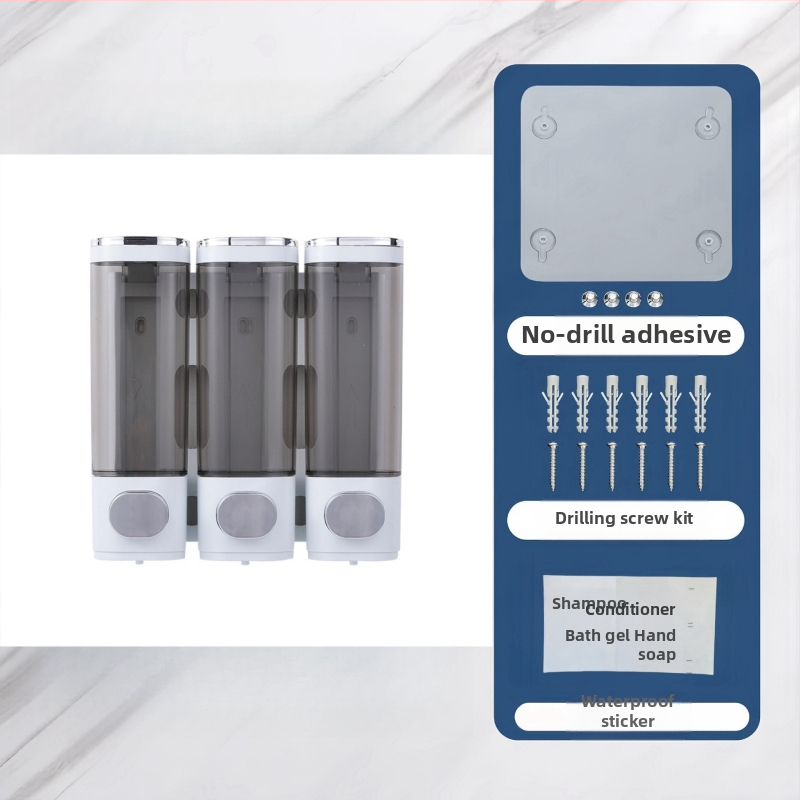 Plastmasas sienas ziepju dozators ar sensoru, uzstādīšana bez urbuma