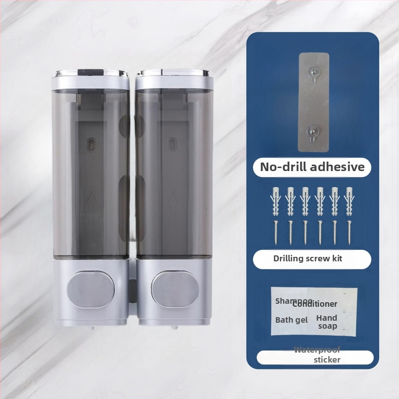 Plastmasas sienas ziepju dozators ar sensoru, uzstādīšana bez urbuma