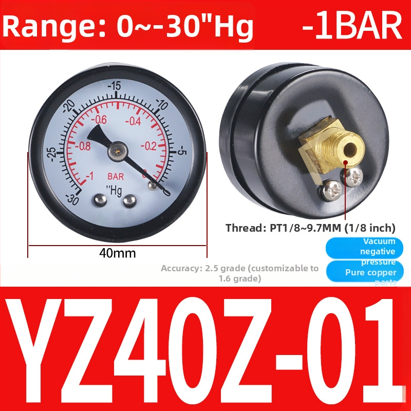 NGS Y40-01 Precīzs spiediena mērītājs, diapazons 0-1, precizitāte 1.6, apkārtējā temperatūra 0-50 °C