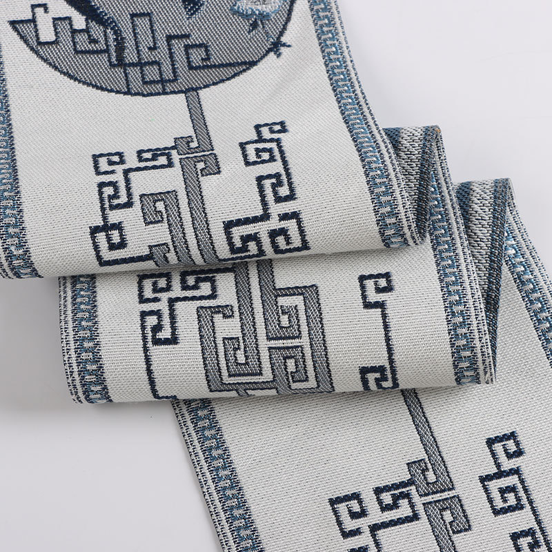 Hongxin Textile Jacquard rub za zavjese, jastuke i kauč – motiv Water Flower, kineski stil, dodatak za kućne tekstile