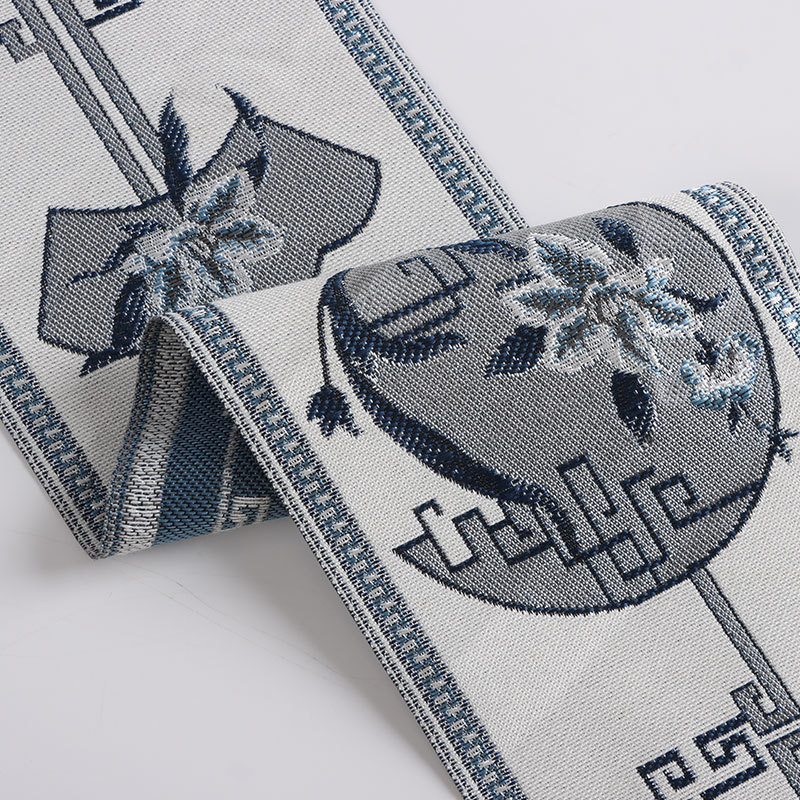 Hongxin Textile Jacquard rub za zavjese, jastuke i kauč – motiv Water Flower, kineski stil, dodatak za kućne tekstile