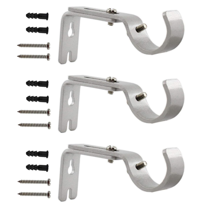 Железен държач за завеси за римска пръчка, стенен монтаж, персонализируем, модерен минималистичен стил