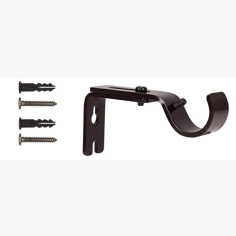 Железен държач за завеси за римска пръчка, стенен монтаж, персонализируем, модерен минималистичен стил