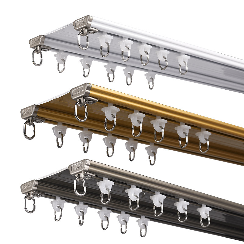 Shenzhou Yuye Ultra-thin Double Straight Rail – šina za zavjese od aluminijske legure, tip: zavjesni sustav.
