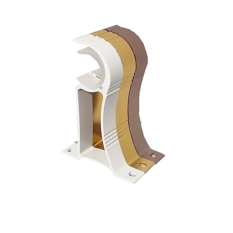 Jednostrani debeli držač za zavjesnu šipku – aluminijska legura, osnova držača, model: Jednostrani Debeli Držač, tip: 10010, marka: Tricolor fish