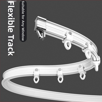 Paindlik kardinatega rada fikseeritud kinnitusvahenditega U-kujulinele aknale ja L-kujulinele kardinale, ülemine paigaldus