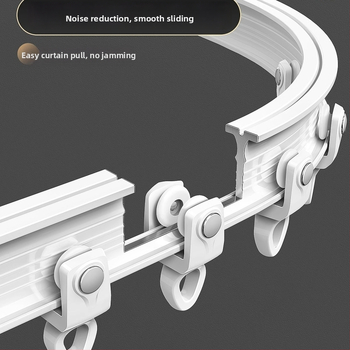 Paindlik kardinatega rada fikseeritud kinnitusvahenditega U-kujulinele aknale ja L-kujulinele kardinale, ülemine paigaldus