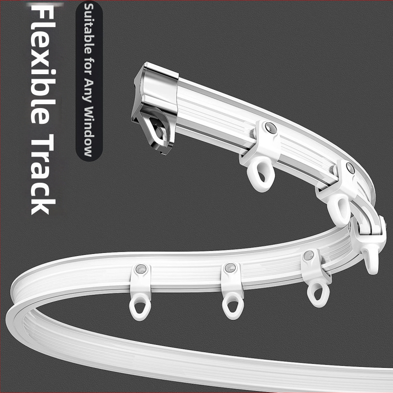 Paindlik kardinatega rada fikseeritud kinnitusvahenditega U-kujulinele aknale ja L-kujulinele kardinale, ülemine paigaldus