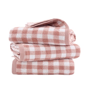 Ručnik za lice, 100% pamuk, karirani uzorak, obična tkanina, 21s vlakno, 100–120 g