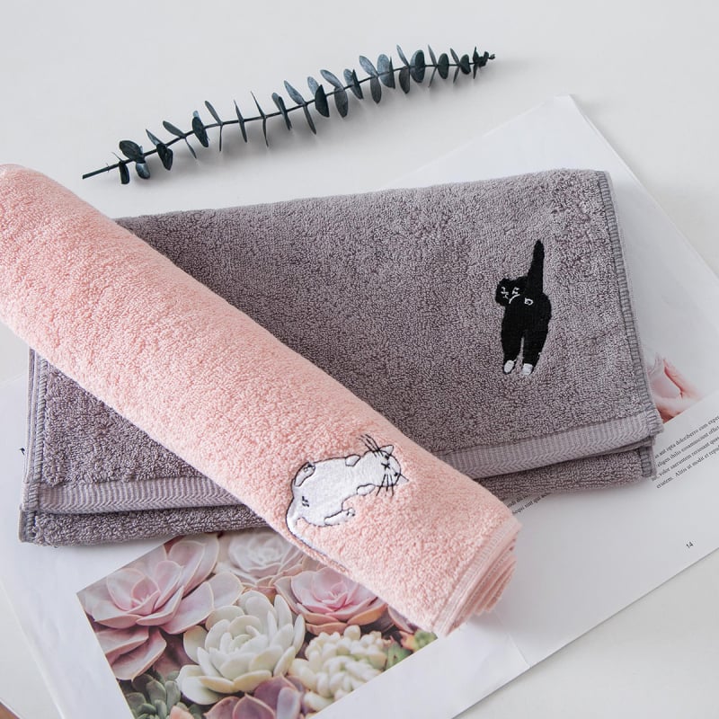 Pamukani ručnik za lice za parove, 120 g, stranded yarn, logo ušiven, obična tkanina