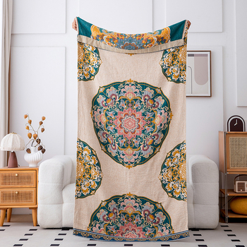 Jin tianli kupaoni i plažna ručnik od gaze, 100% pamuk, 32 niti, jacquard tkanina, težina 300–400 g