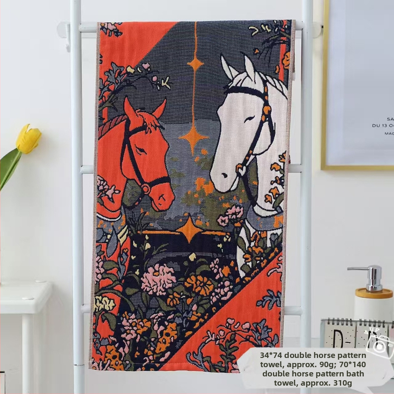 Vannas dvielis no četrslāņu marles, 100% kokvilna, Jacquard, 310 g