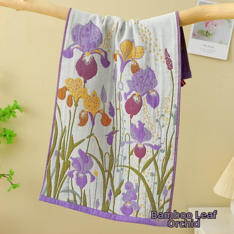 Gāzu vannas dvielis, 100% kokvilna, 300 g, Jacquard tehnoloģija, kodola šķiedra, logotipa druka pieejama, pielāgojams