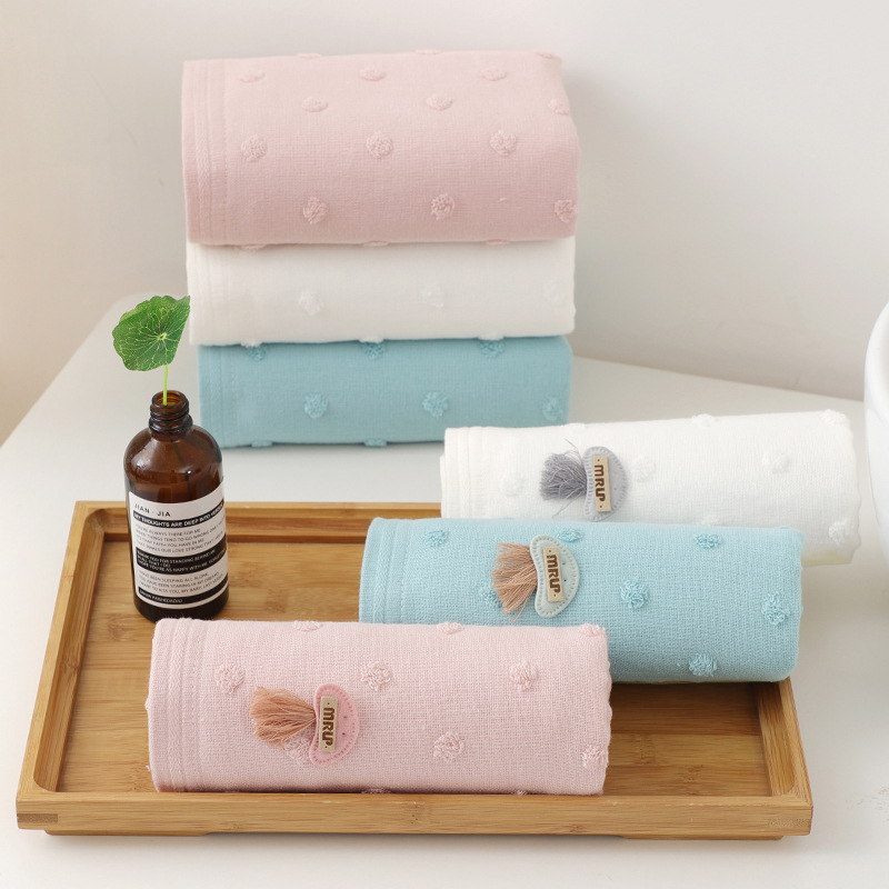 Ručnik za lice od pamuka, 32-pletna pređa, 100–120 g, šivanje rubnog dijela