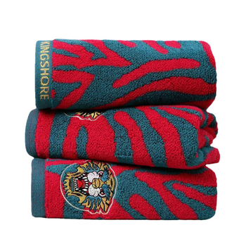 Kupaoni ručnik i ručnik za lice, 100% pamuk, izvezen natpis, težina najmanje 200 g, prilagodljivo, King Shore / Gold Number