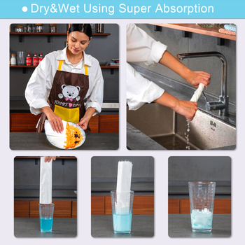 Klingnette Egyszer használatos konyhai törlőkendők, nem szövött anyag, egyszínű mintázat, olaj- és vízfelszívó, többfunkciós tisztítás