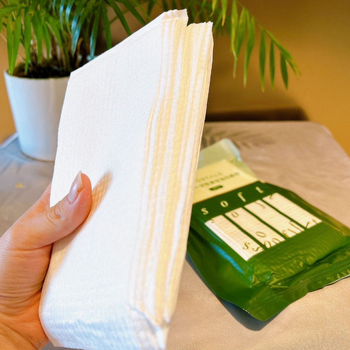 Wood grape ühekordne vannitoarätik, kuiva ja märja kahekordse kasutusega, vaakumsurumine, reisile eraldi pakk, 100% taastatud tsellulooskiud