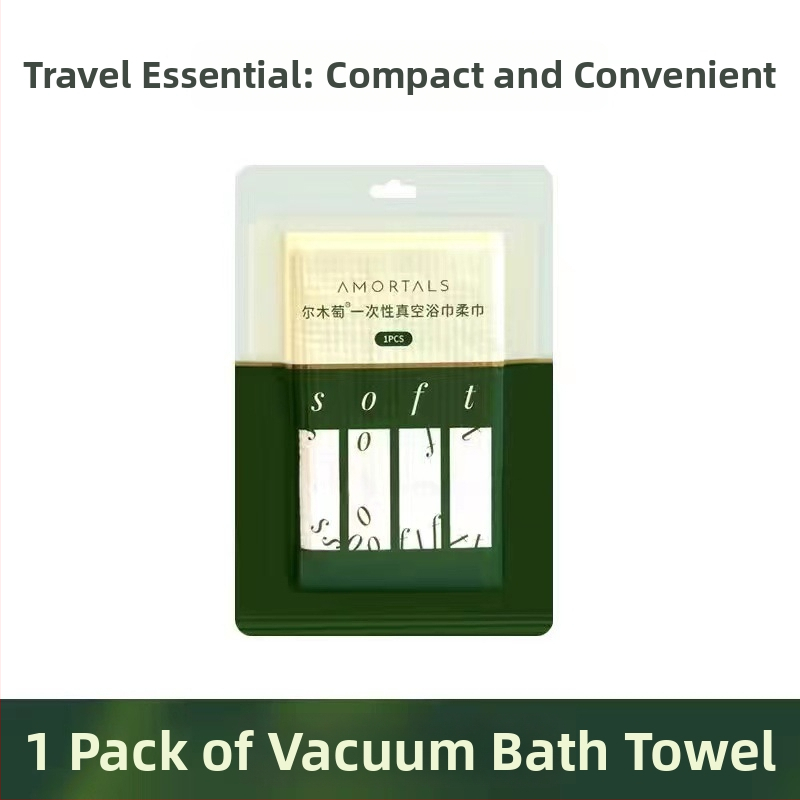 Wood grape ühekordne vannitoarätik, kuiva ja märja kahekordse kasutusega, vaakumsurumine, reisile eraldi pakk, 100% taastatud tsellulooskiud