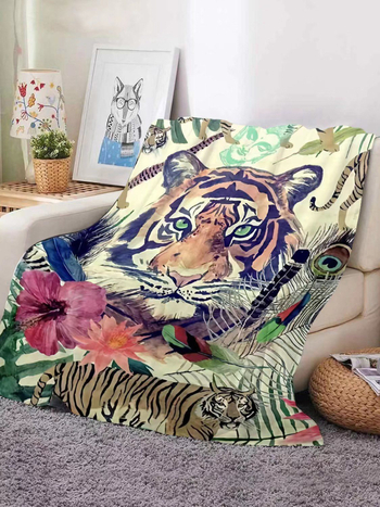 Flanel deka s motivom tigra