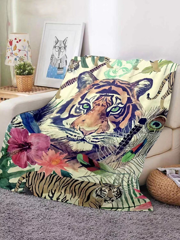 Flanel deka s motivom tigra