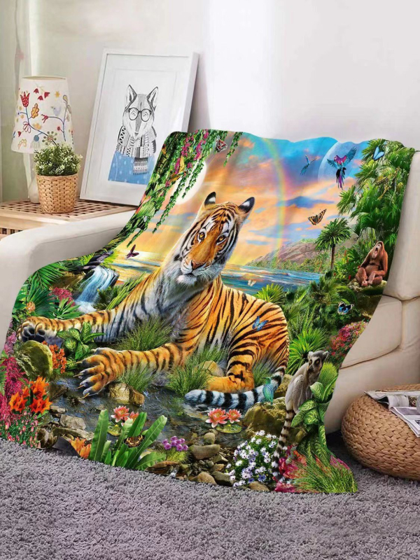 Flanel deka s motivom tigra