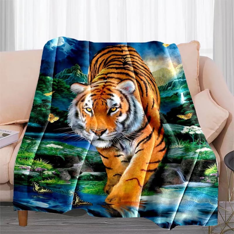 Flanel deka s motivom tigra