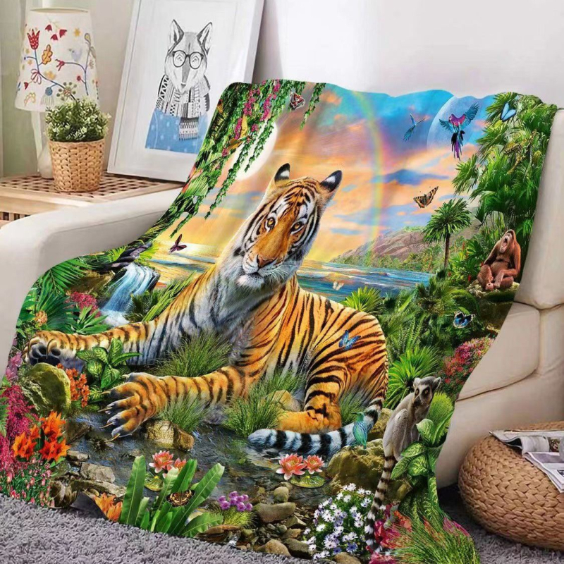 Flanel deka s motivom tigra