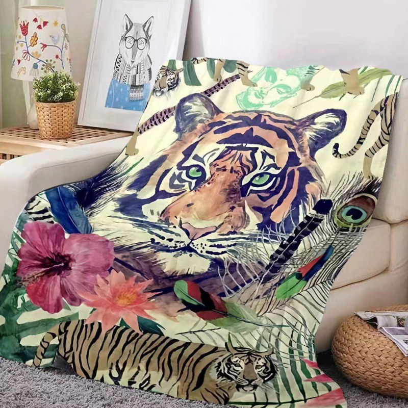 Flanel deka s motivom tigra