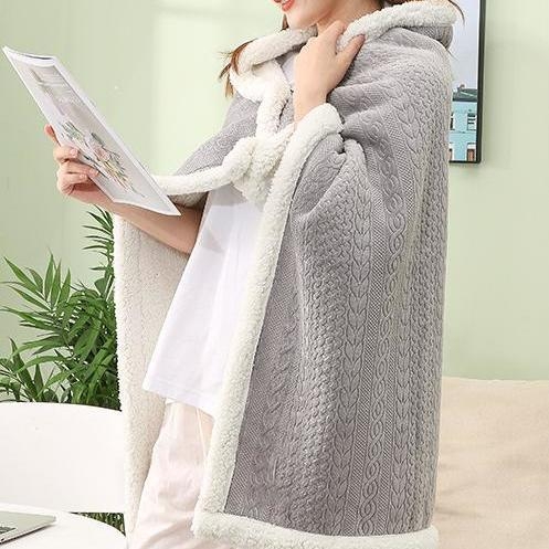 Pliš deka u obliku ručnika s geometrijskim uzorkom, japanski stil, za sve sezone