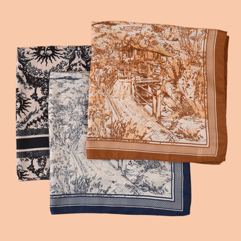 Rz7020 Шал от памук с шарка херингойн и принт в стил артистичен винтидж