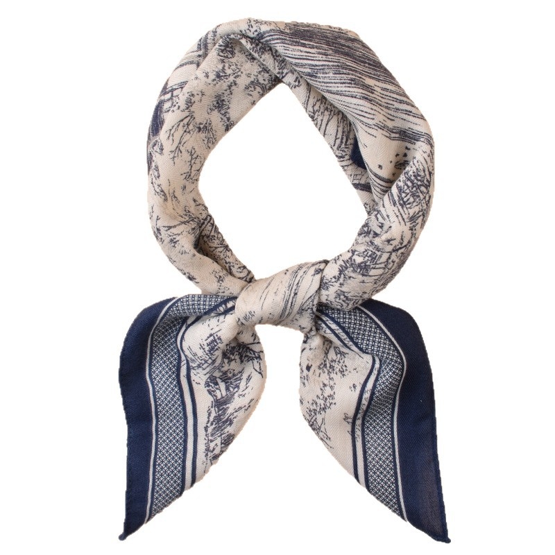 Rz7020 Шал от памук с шарка херингойн и принт в стил артистичен винтидж