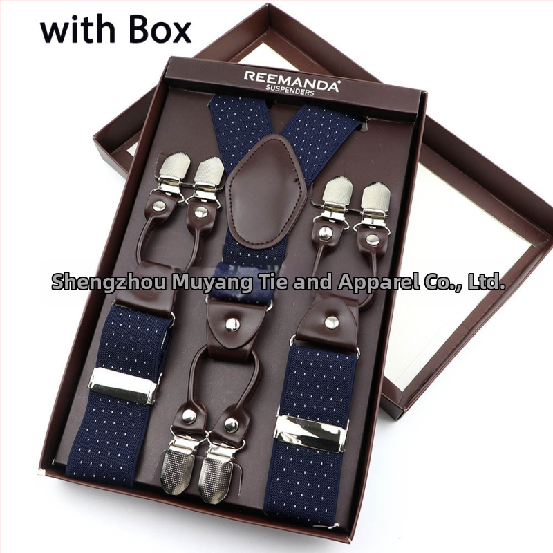 Unisex püksisambad, 6 klipsiga, elastsed ja reguleeritavad, risti tagant, polüestertööde kummiga