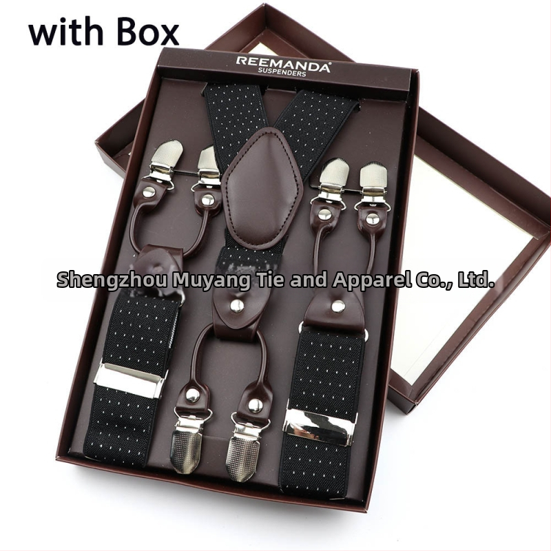 Unisex püksisambad, 6 klipsiga, elastsed ja reguleeritavad, risti tagant, polüestertööde kummiga