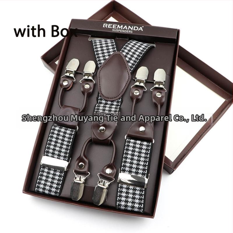 Unisex püksisambad, 6 klipsiga, elastsed ja reguleeritavad, risti tagant, polüestertööde kummiga