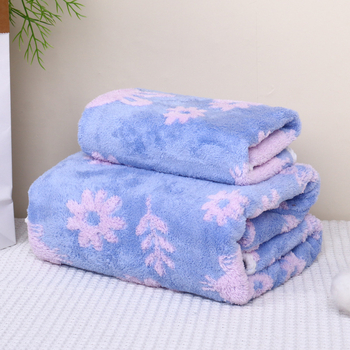 Set kupaonskih i ručnih ručnika Coral fleece Jacquard, 150D, cut-pile, težina preko 200 g, prilagodljivo