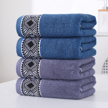 Pamučni jacquard ručnik s izvezenim motivom - 32s pređa, 100–120 g, ručnik za lice