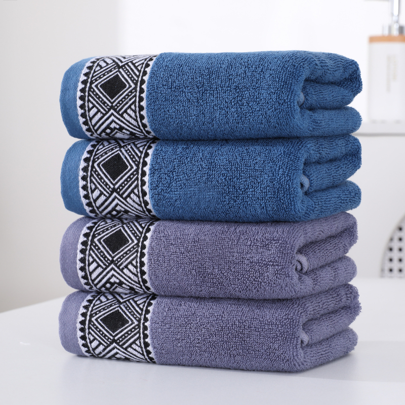 Pamučni jacquard ručnik s izvezenim motivom - 32s pređa, 100–120 g, ručnik za lice