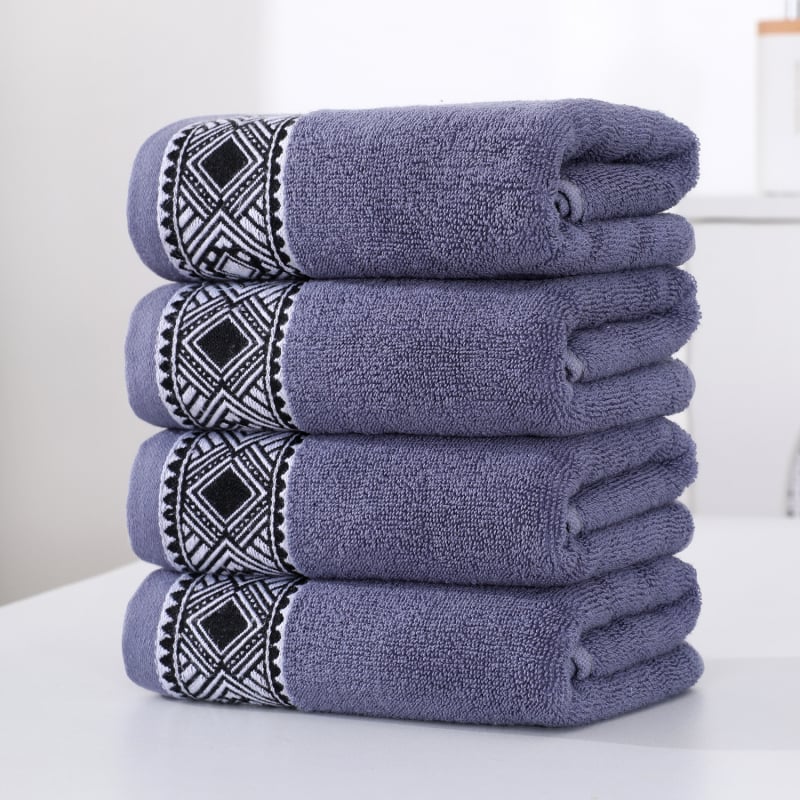 Pamučni jacquard ručnik s izvezenim motivom - 32s pređa, 100–120 g, ručnik za lice