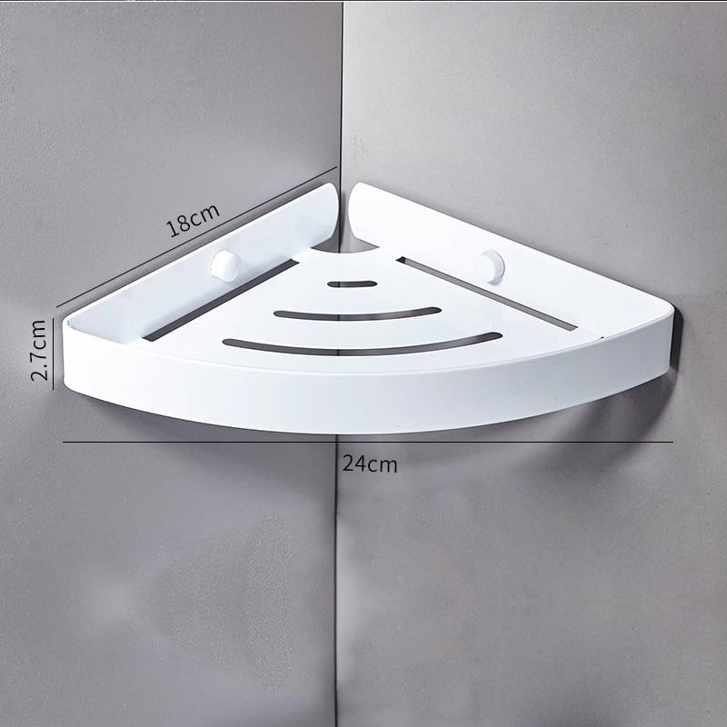304 неръждаема стомана баня ъглов рафт, форма на вентилатор, едно ниво, товароподемност 20 кг