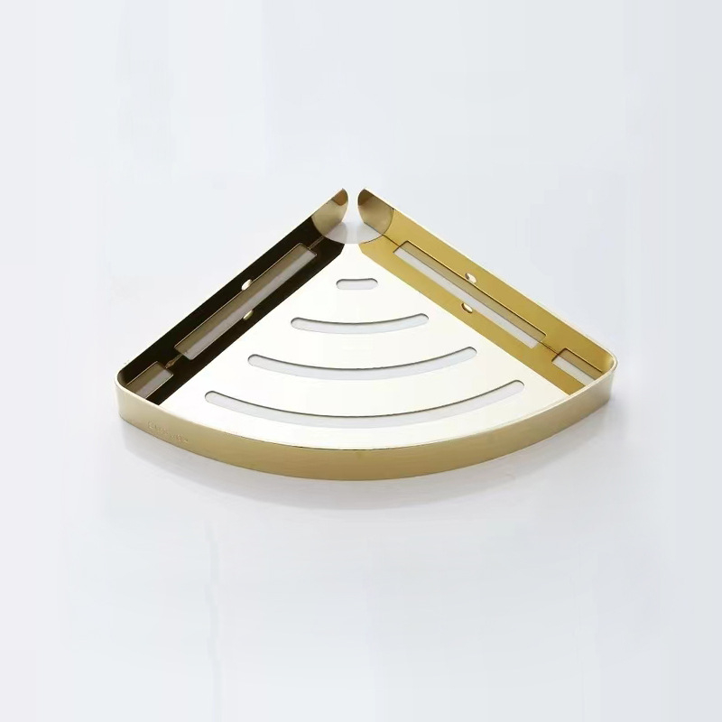 304 неръждаема стомана баня ъглов рафт, форма на вентилатор, едно ниво, товароподемност 20 кг