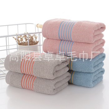 Prosop din bumbac, 100 g, fir unic, jacquard și țesătură simplă, absorbție 11–15 secunde