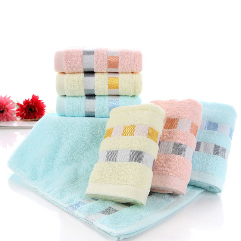 Idoru pamučni ručnik za lice, 100–120 g, 14 vlakana, jednostavna tkanina, s izvezenim logotipom