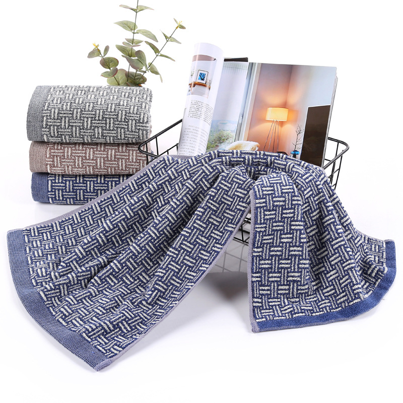 Prosop de față jacquard din bumbac, 32s, 100–120 g, logo brodat personalizat