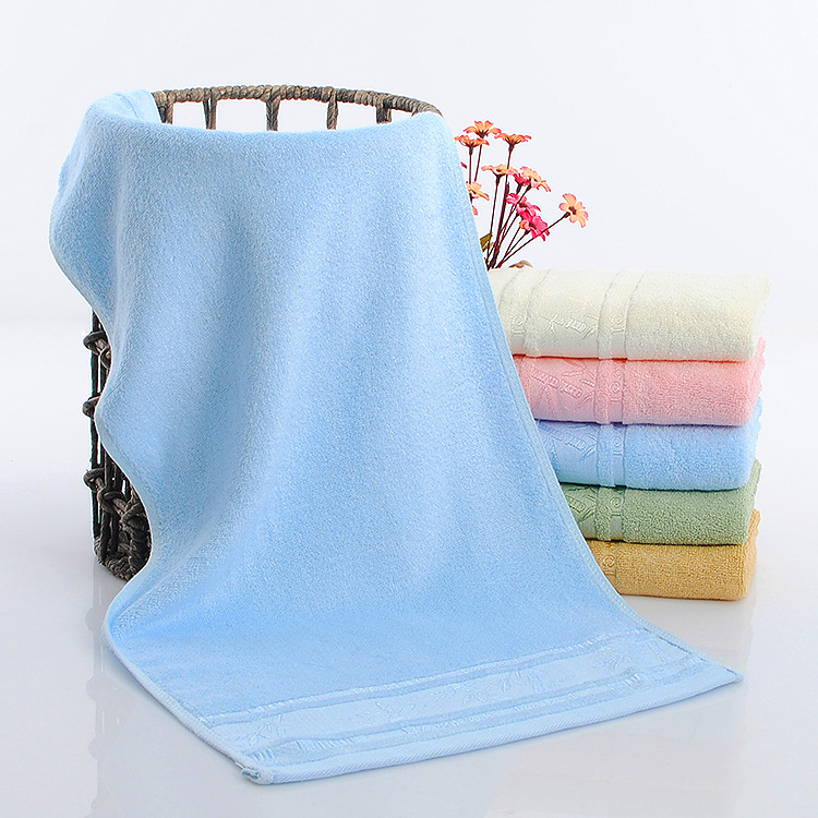 Prosop pentru copii din fibre de bambus, marca Xinlan bamboo, fir 32s combed, 60 g, imprimare logo, absorbție apă 0–5 s.