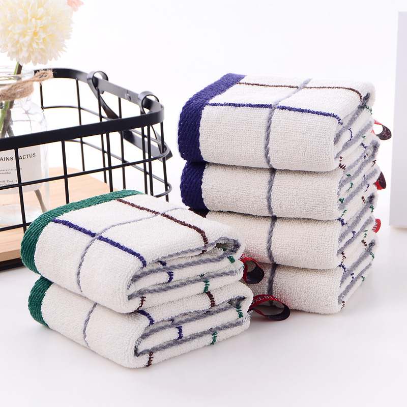 Mingshuo 100% bavlnená štvorcová utierka na tvár – priadza 32s, 55 g, Jacquard/Off Gear povrch, mäkká a savá, potlačené logo, vlastná privátna etiketa
