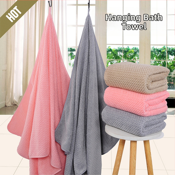 Gao Jin jacquard Coral fleece set za kupanje s motivom ananasa, upijajući set za roditelje i djecu, ravno tkanje, 120–140 g